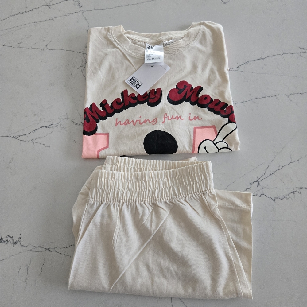 H&M Diseny Mickey Mouse LA 100% Cotton Pajama SRT.